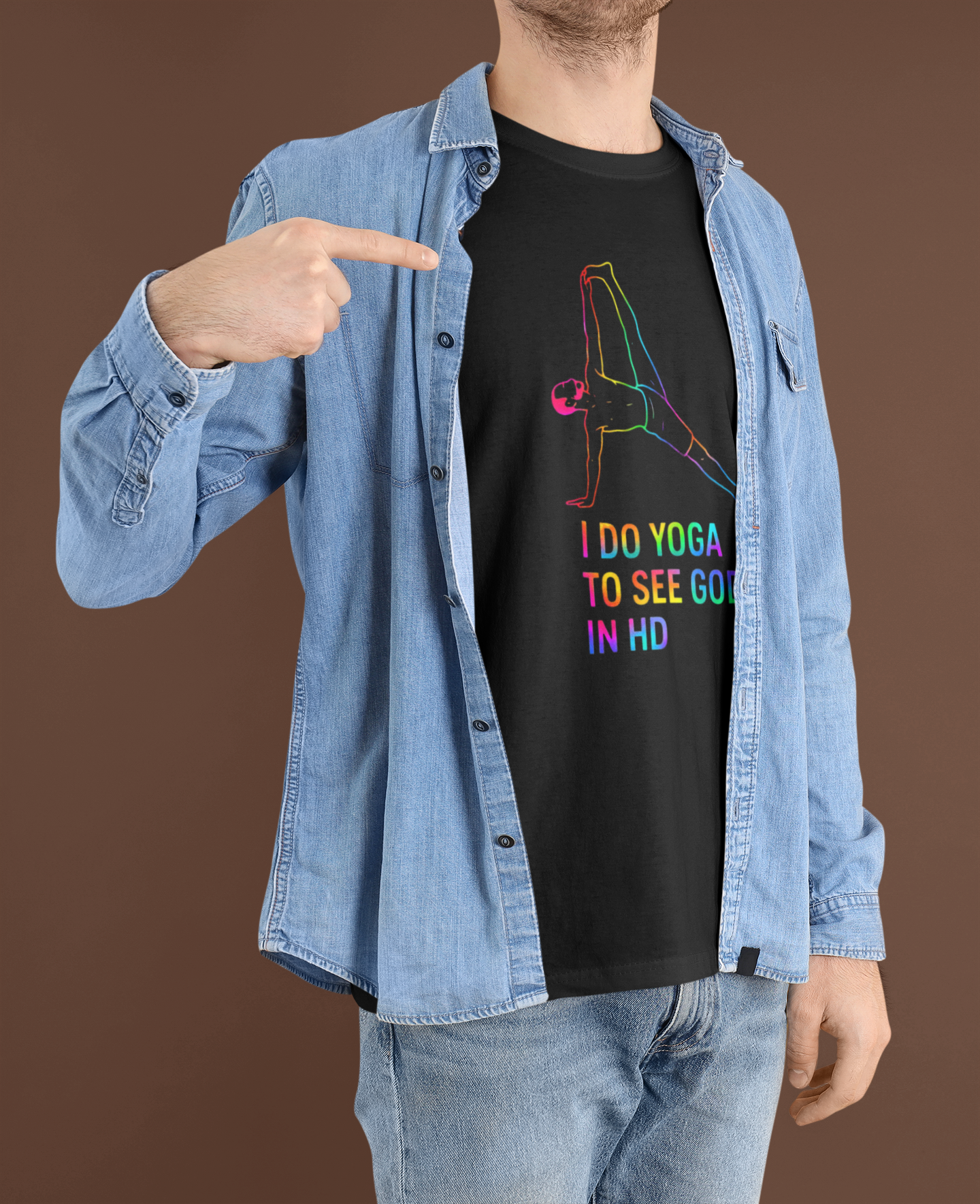 Yoga Rainbow Pose T-Shirt Funny Yoga Tee