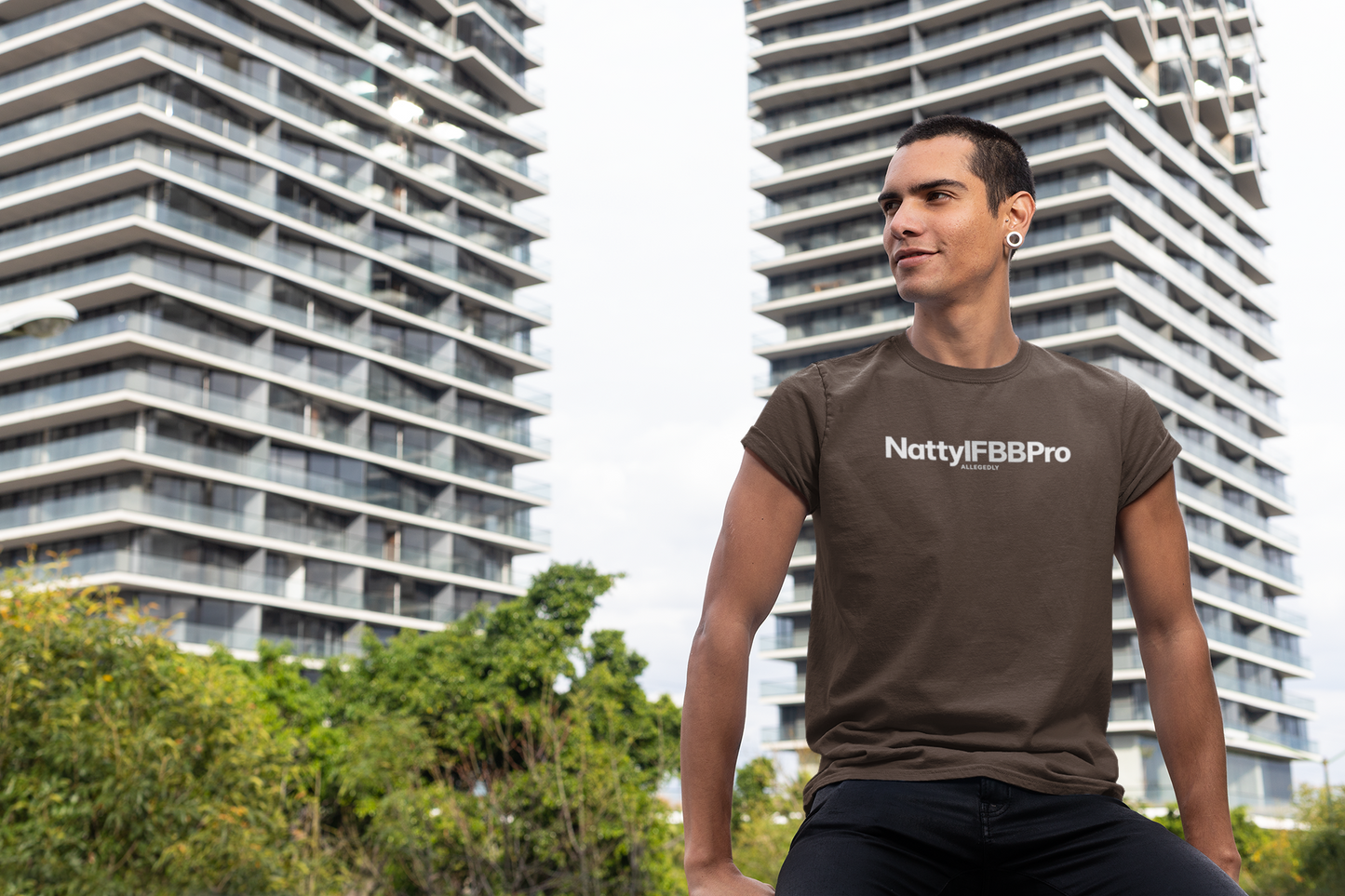 Allegedly Natty IFBB Pro T-Shirt Bodybuilding Gym Tee