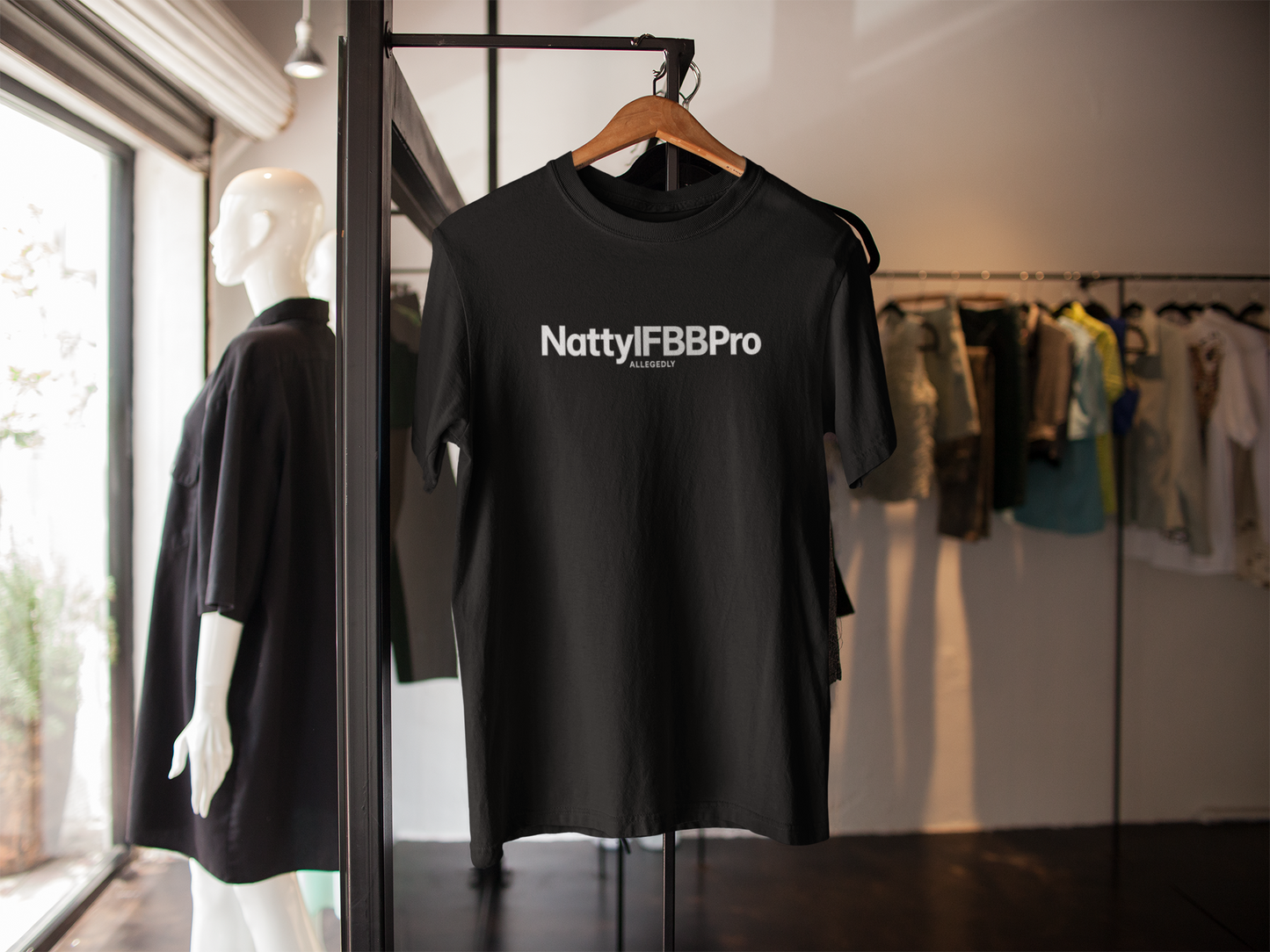 Allegedly Natty IFBB Pro T-Shirt Bodybuilding Gym Tee