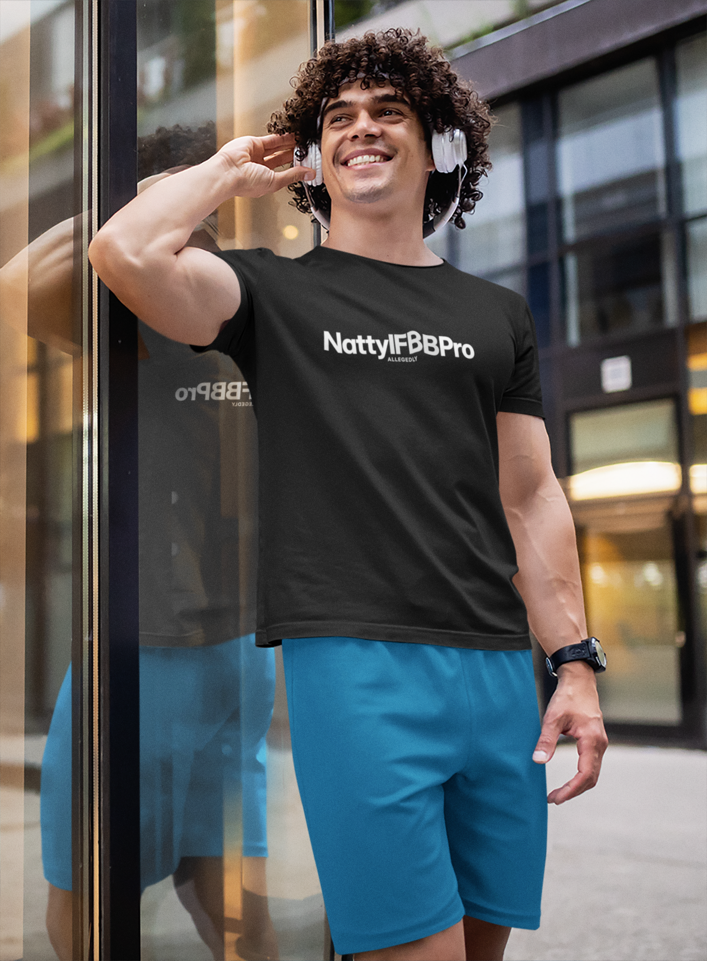 Allegedly Natty IFBB Pro T-Shirt Bodybuilding Gym Tee