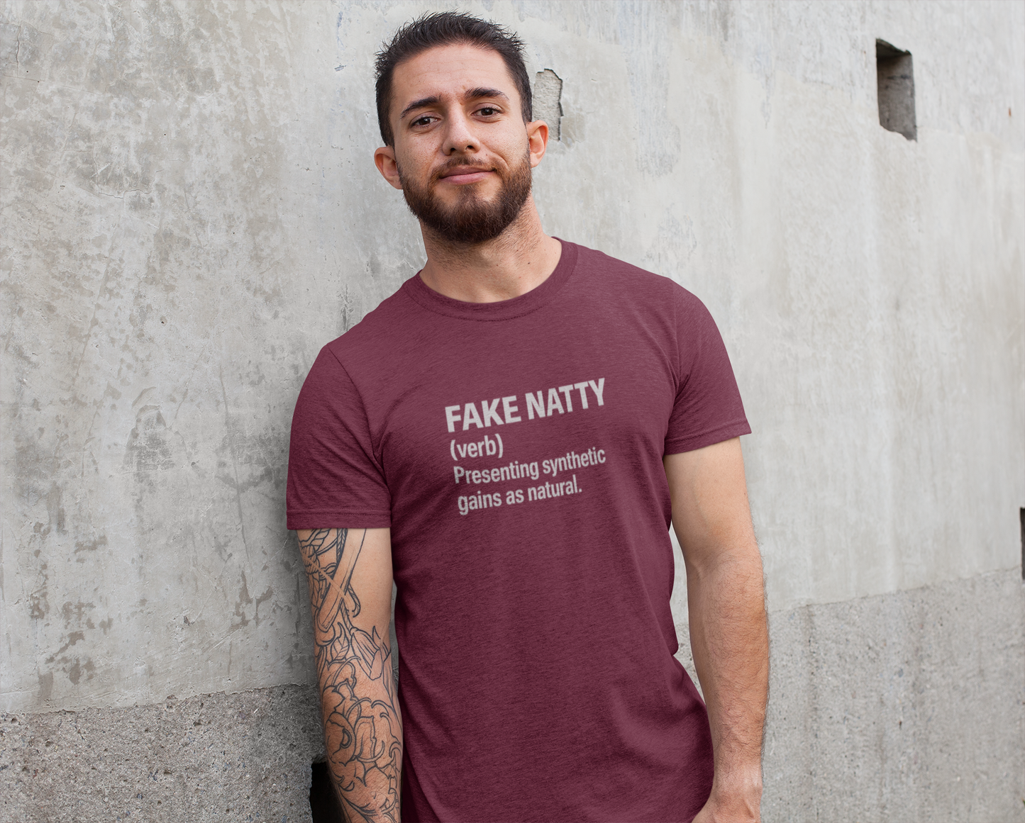 Fake Natty Definition T-Shirt Funny Gym Tee