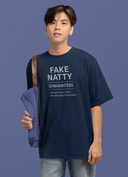 Fake Natty Enhanced T-Shirt Funny Gym Tee