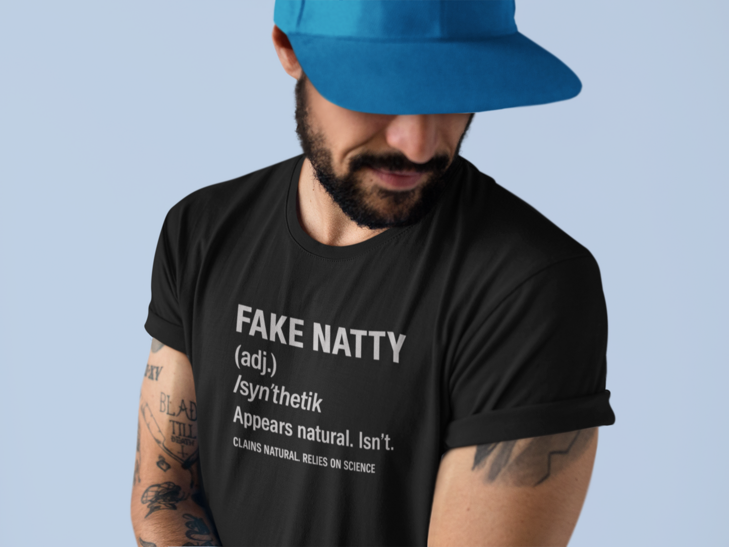 Fake Natty Definition T-Shirt Funny Gym Tee for Fitness Enthusiasts