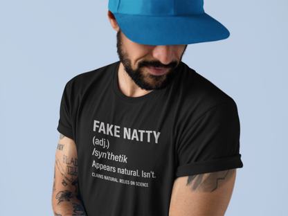 Fake Natty Definition T-Shirt Funny Gym Tee for Fitness Enthusiasts