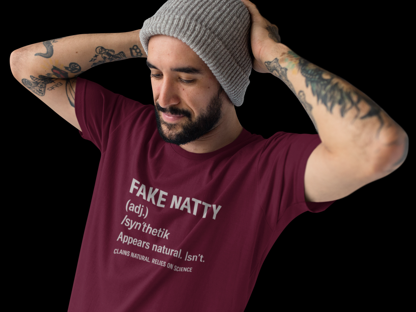 Fake Natty Definition T-Shirt Funny Gym Tee for Fitness Enthusiasts