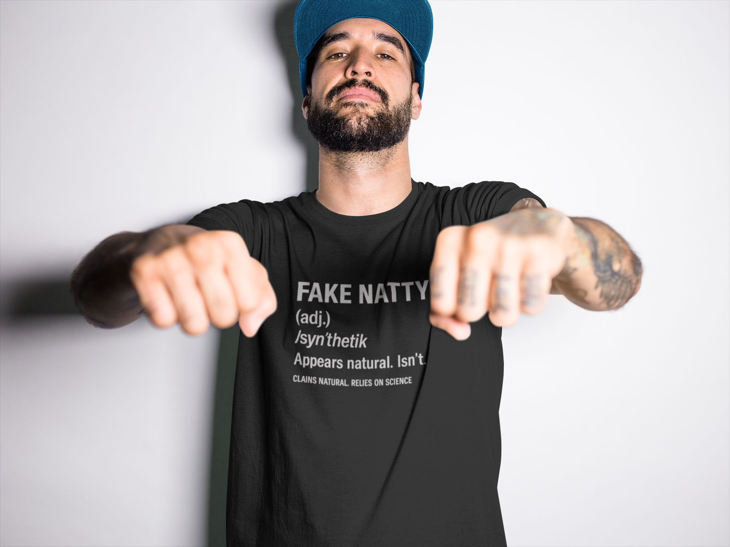 Fake Natty Definition T-Shirt Funny Gym Tee for Fitness Enthusiasts