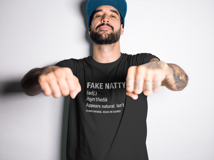 Fake Natty Definition T-Shirt Funny Gym Tee for Fitness Enthusiasts