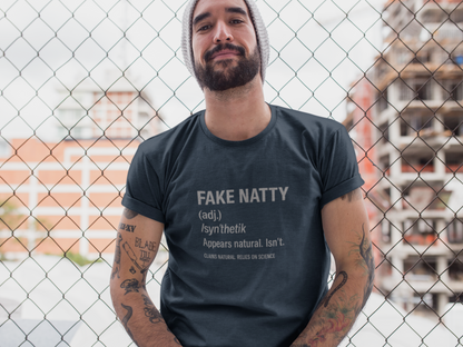 Fake Natty Definition T-Shirt Funny Gym Tee for Fitness Enthusiasts