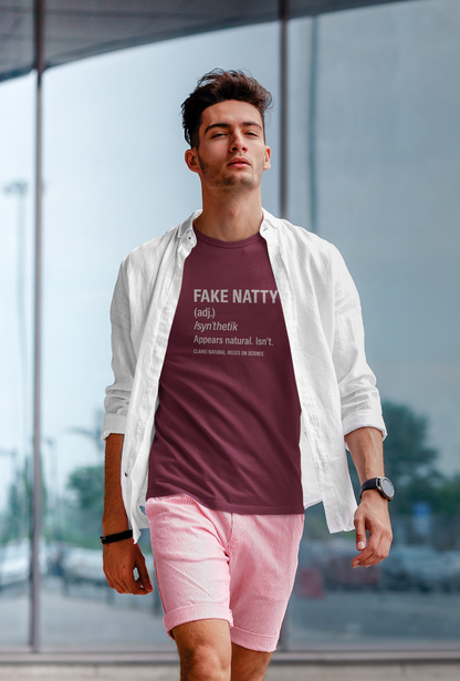 Fake Natty Definition T-Shirt Funny Gym Tee for Fitness Enthusiasts
