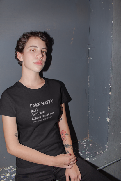 Fake Natty Definition T-Shirt Funny Gym Tee for Fitness Enthusiasts