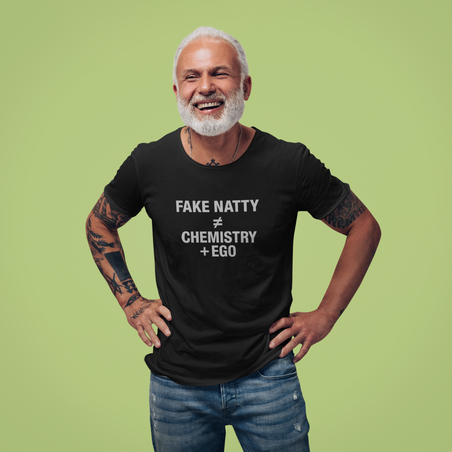 T-Shirt Fake Natty ≠ Chemistry + Ego Gym Humor Tee