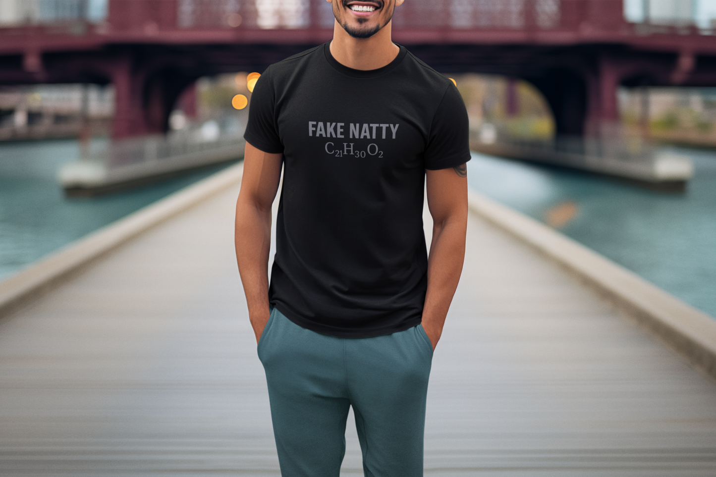 Fake Natty Chemistry T-Shirt Funny Gym Tee