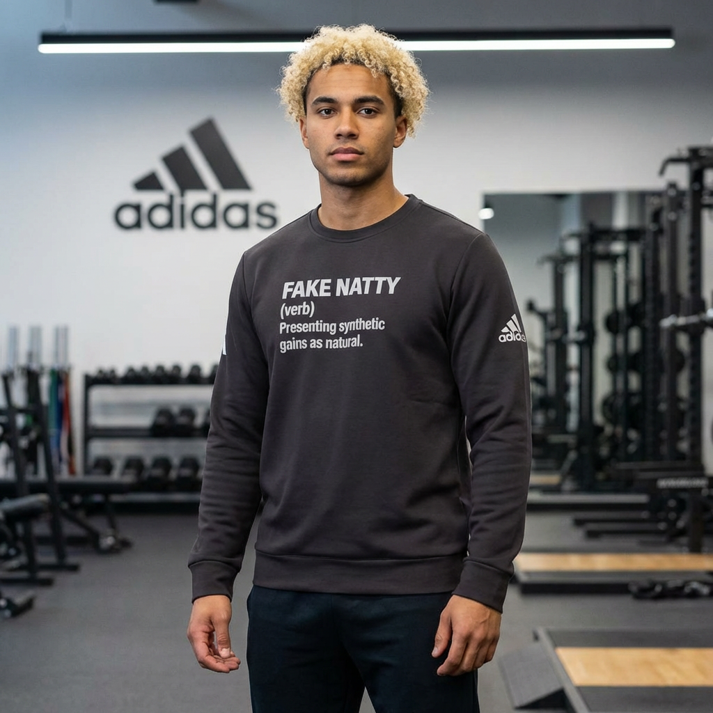 Adidas Fake Natty Crewneck | Gym Humor Sweatshirt