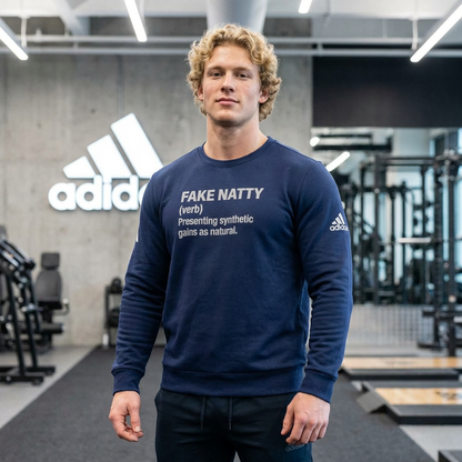Adidas Fake Natty Crewneck | Gym Humor Sweatshirt