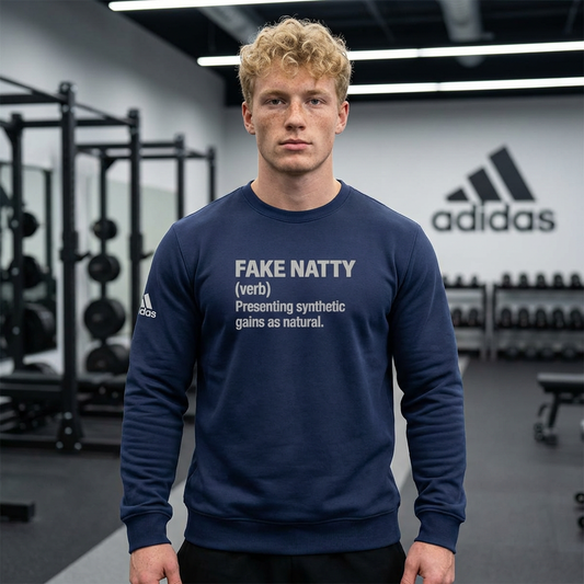 Adidas Fake Natty Crewneck | Gym Humor Sweatshirt