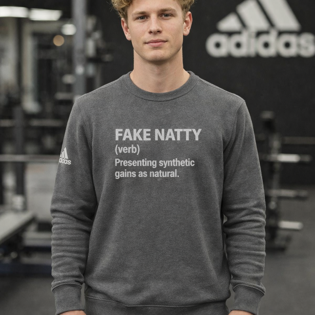 Adidas Fake Natty Crewneck | Gym Humor Sweatshirt