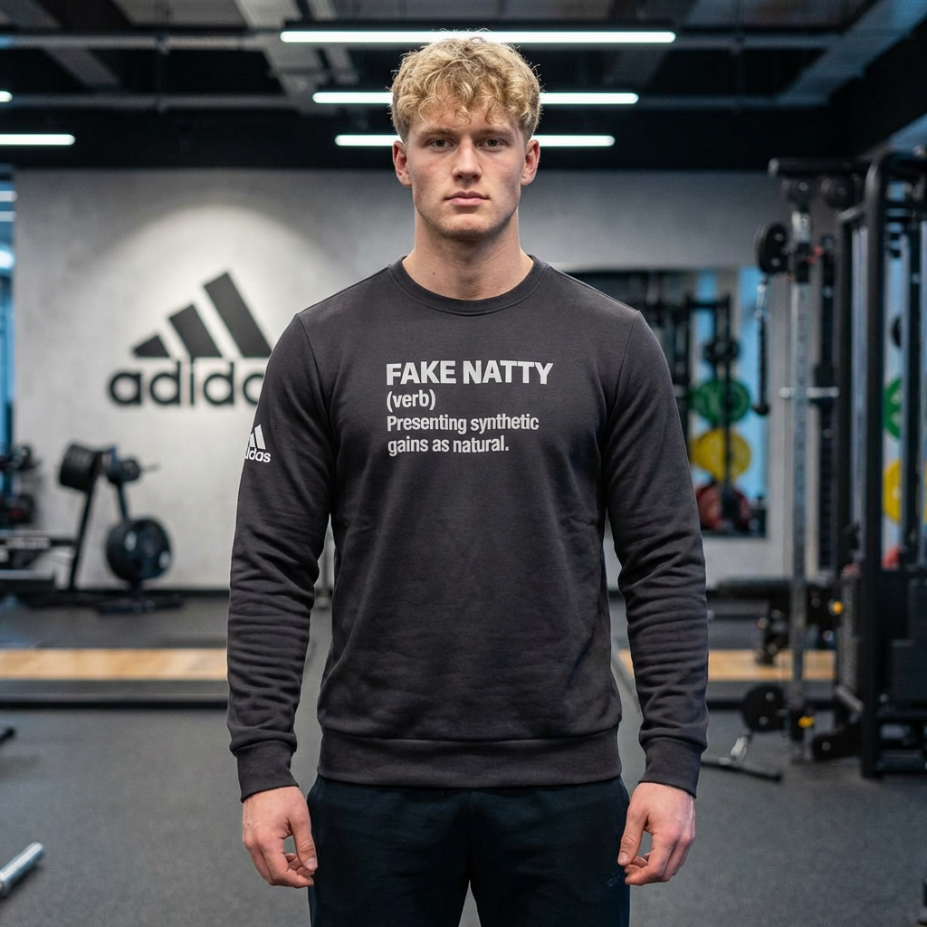 Adidas Fake Natty Crewneck | Gym Humor Sweatshirt