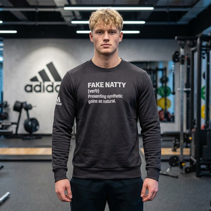 Adidas Fake Natty Crewneck | Gym Humor Sweatshirt