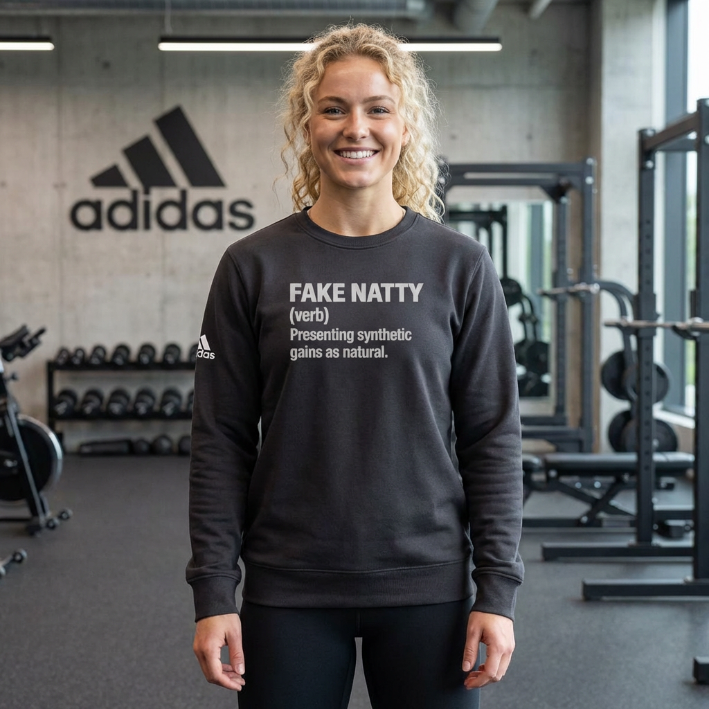 Adidas Fake Natty Crewneck | Gym Humor Sweatshirt