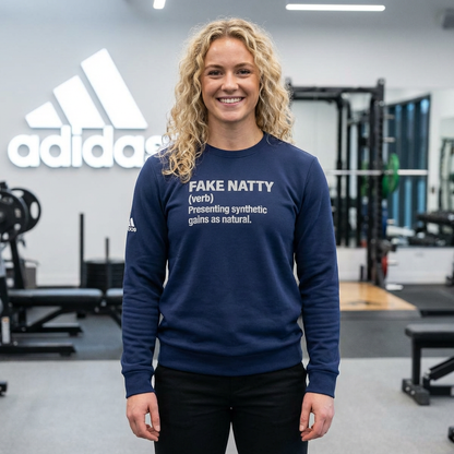 Adidas Fake Natty Crewneck | Gym Humor Sweatshirt