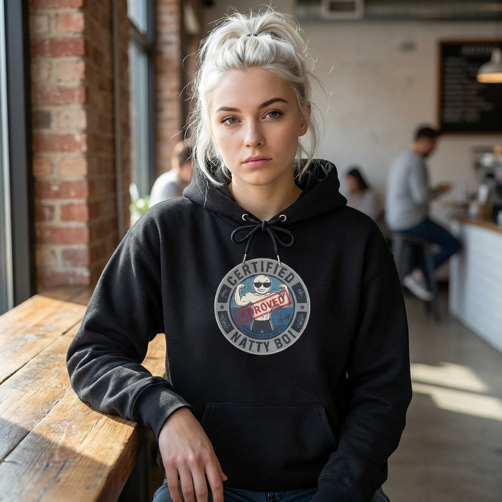 Certified Natty Boy Champion Hoodie - Cozy Streetwear, Perfect for Gifting, Casual Days, Unisex Style, Birthday Present