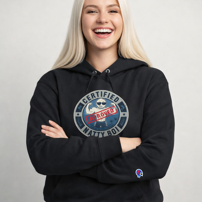 Certified Natty Boy Champion Hoodie - Cozy Streetwear, Perfect for Gifting, Casual Days, Unisex Style, Birthday Present
