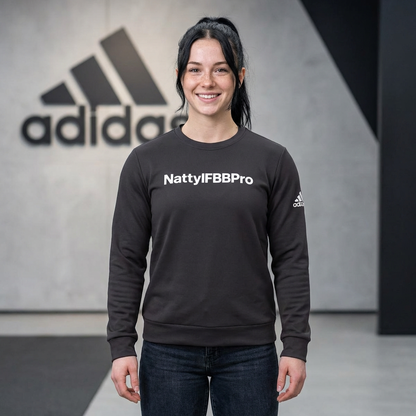 Adidas Natty IFBB Pro Crewneck Gym Fleece Sweatshirt
