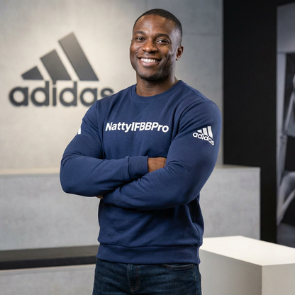 Adidas Natty IFBB Pro Crewneck Gym Fleece Sweatshirt