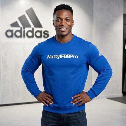 Adidas Natty IFBB Pro Crewneck Gym Fleece Sweatshirt