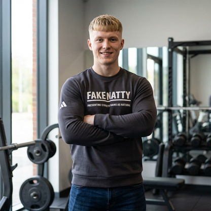 Adidas Fake Natty Crewneck Gym Humor Sweatshirt