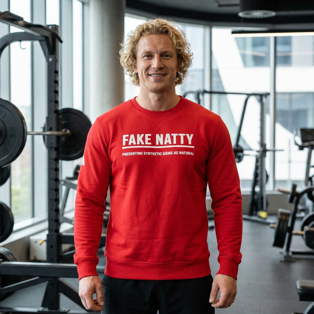 Adidas Fake Natty Crewneck Gym Humor Sweatshirt