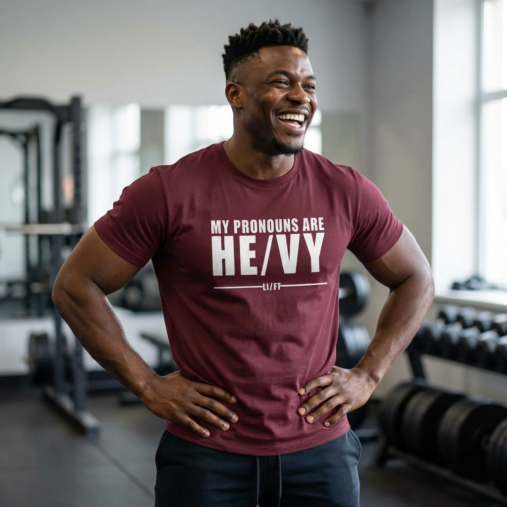 My Pronouns Are HE/VY Gym T-Shirt 💪