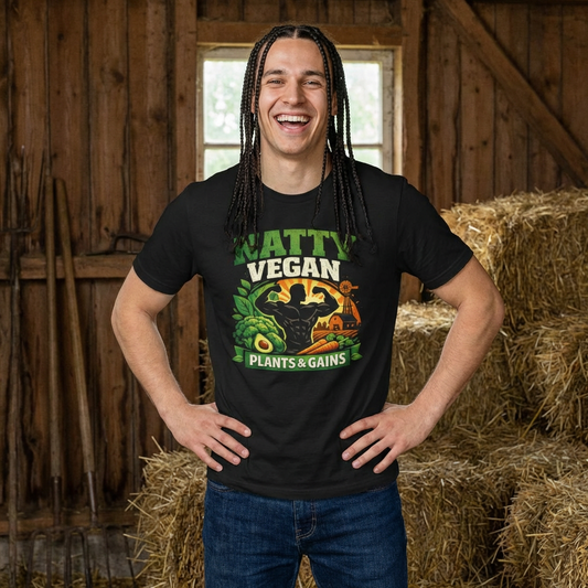 Natty Vegan T-Shirt | Plants & Gains Gym Tee