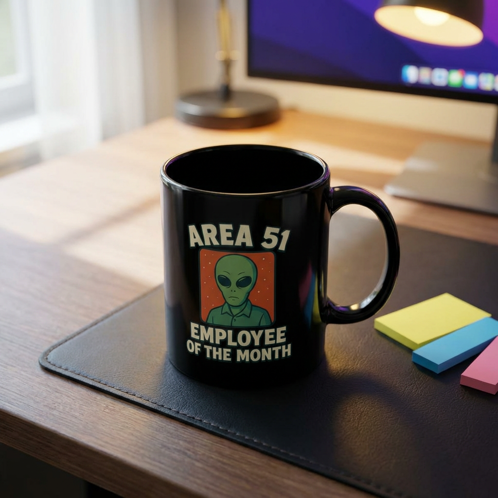 Area 51 Alien Mug | Funny UFO Coffee Cup