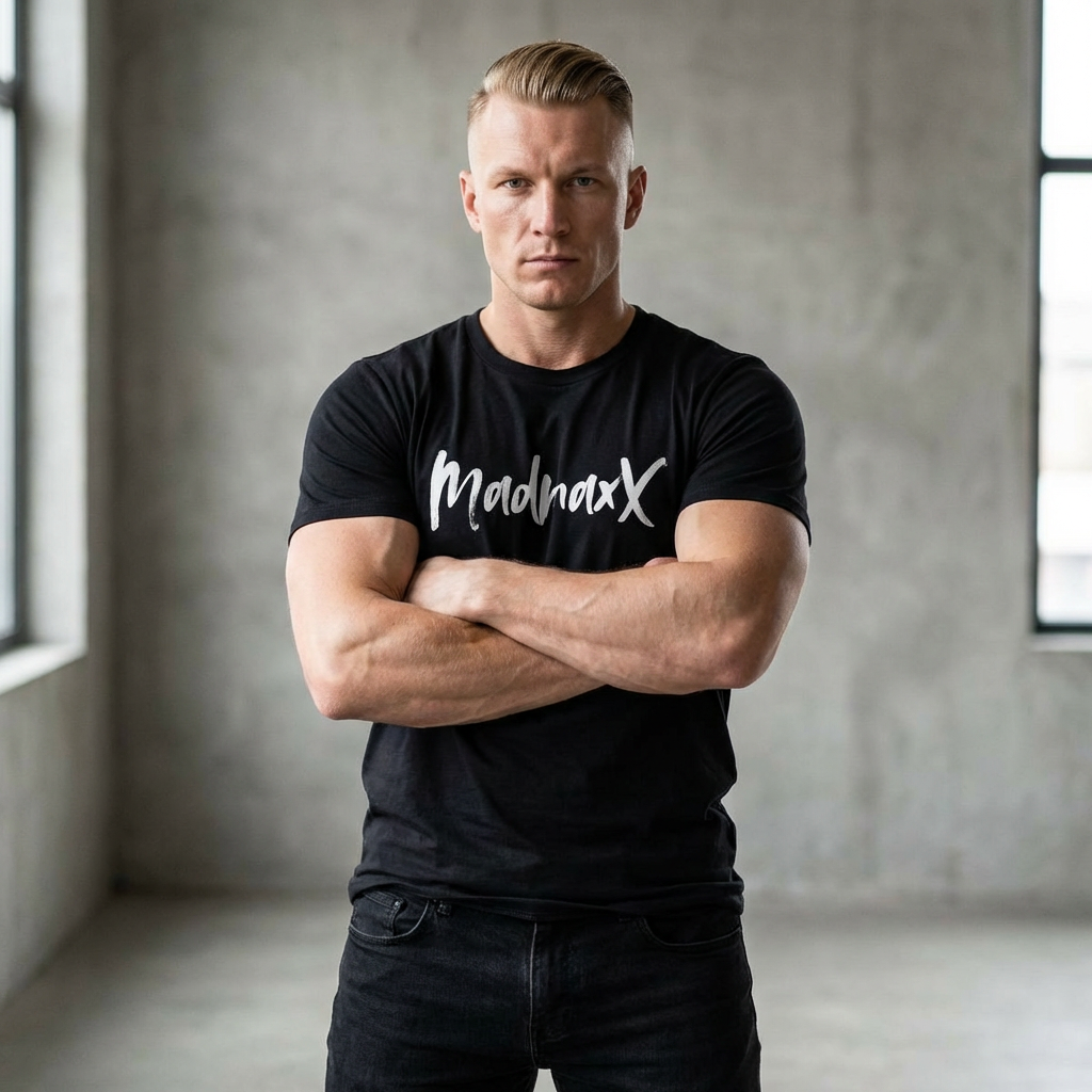 Back-Print Tee — Bold Brush Script "MONNG YKTU!" Casual Graphic T-Shirt