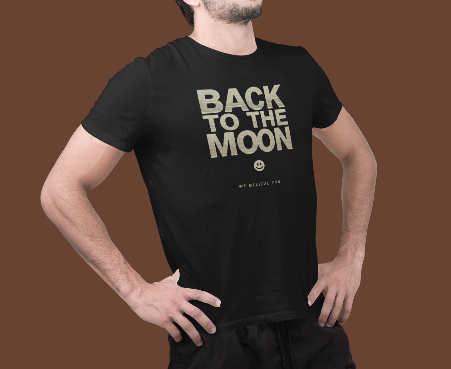 Back to the Moon T-Shirt — 'We Believe You' Retro Space Tee