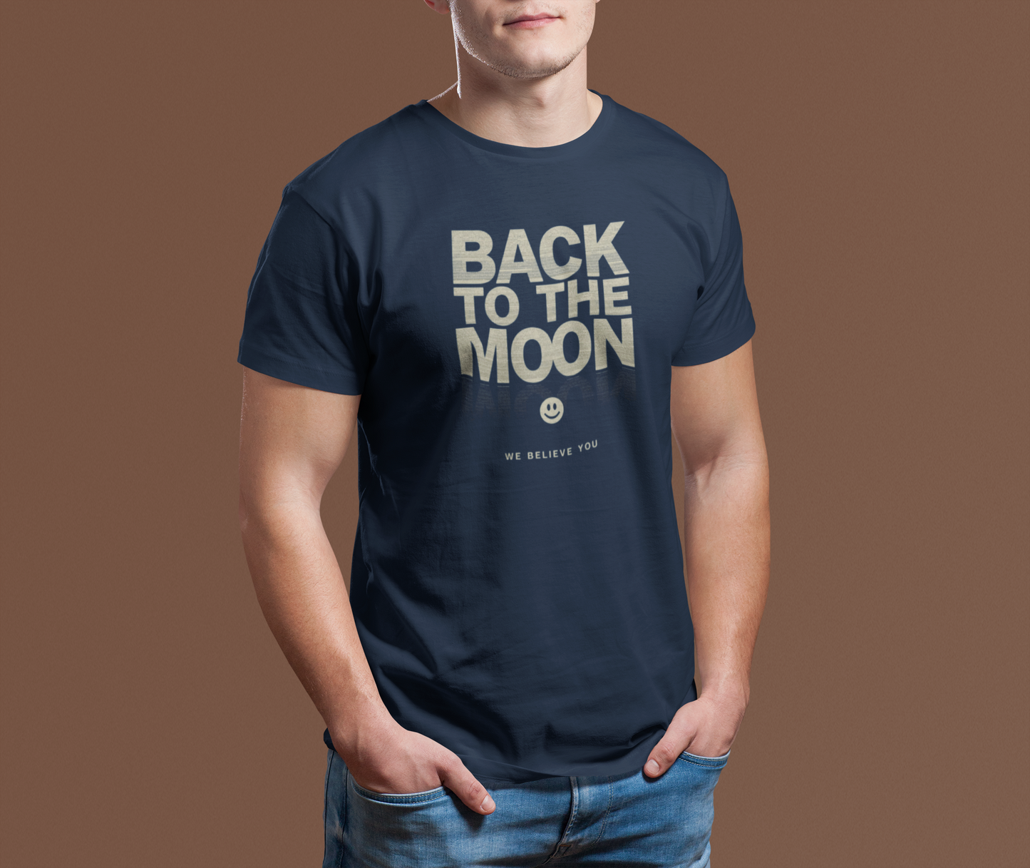 Back to the Moon T-Shirt — 'We Believe You' Retro Space Tee
