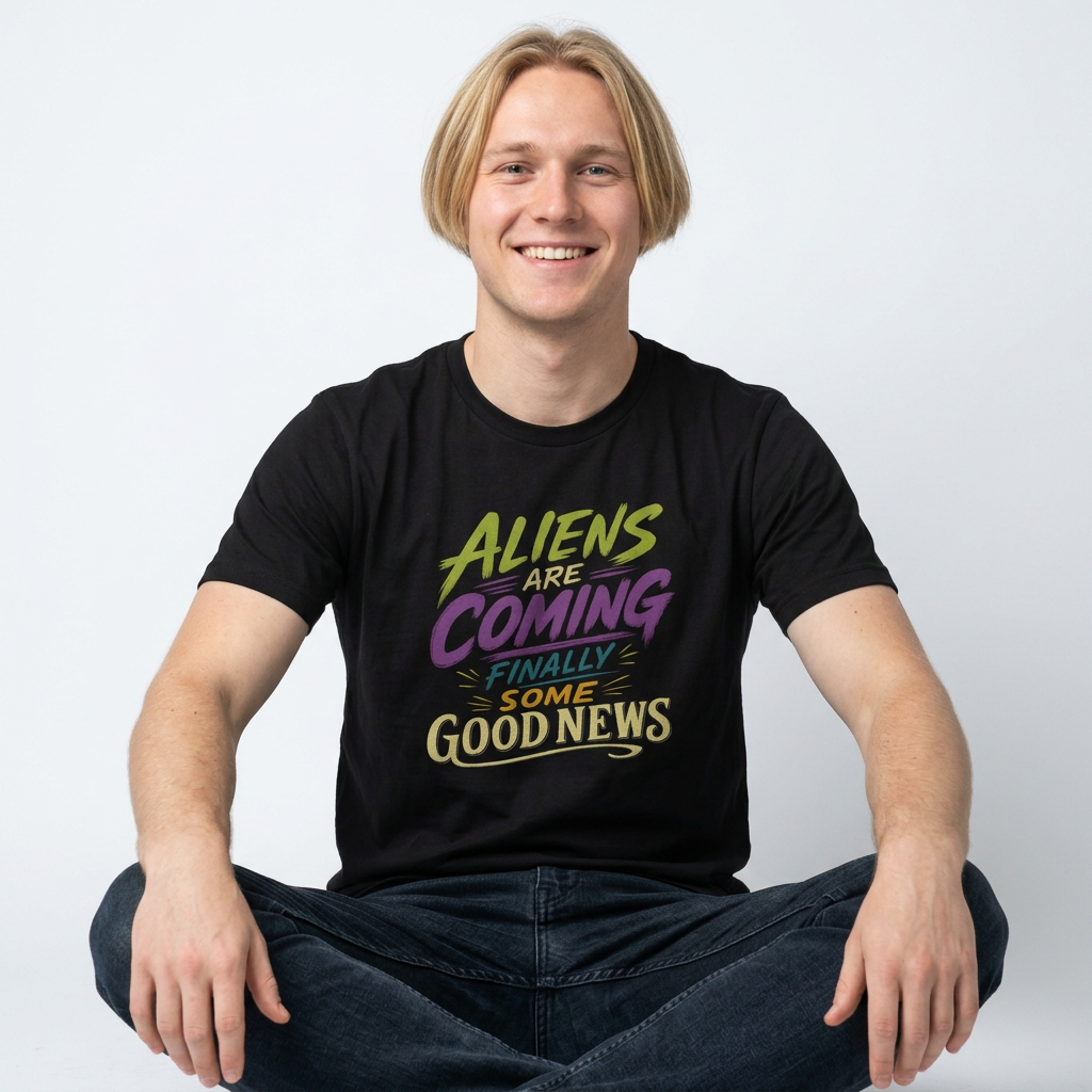 Aliens Are Coming Finally Some Good News T-Shirt | Funny UFO Alien Graphic Tee