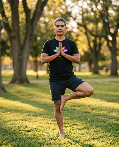 Colorful Yoga Lotus T-Shirt | Rainbow Meditation & Mindfulness Unisex Tee