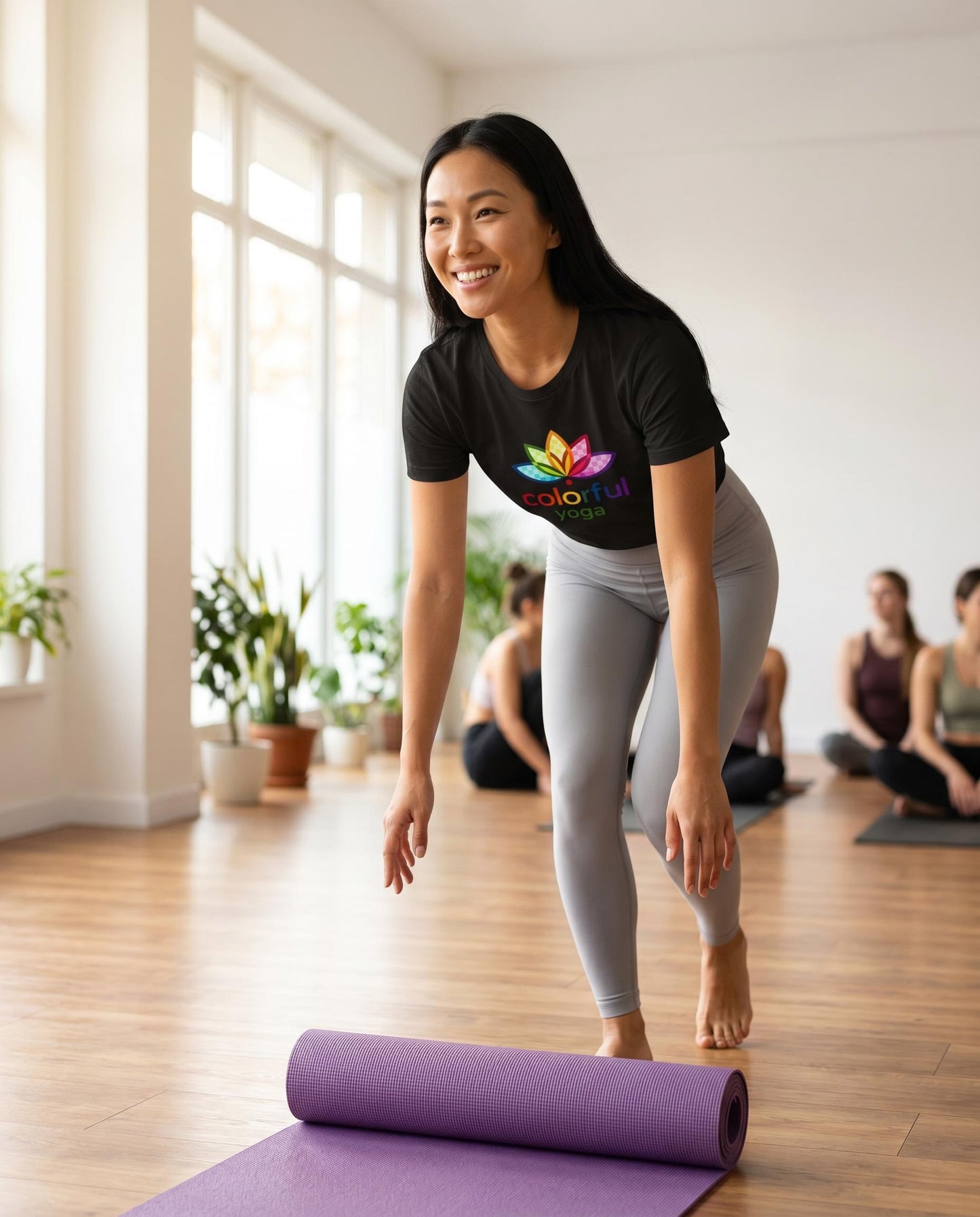 Colorful Yoga Lotus T-Shirt | Rainbow Meditation & Mindfulness Unisex Tee