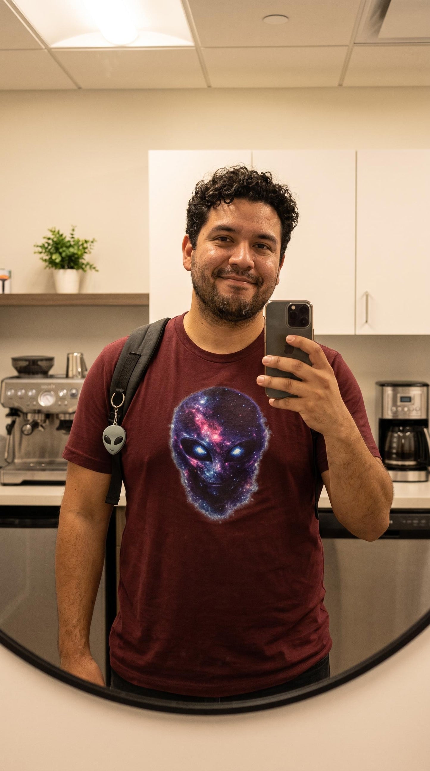 Galaxy Alien Face T-Shirt | Cosmic UFO Graphic Tee