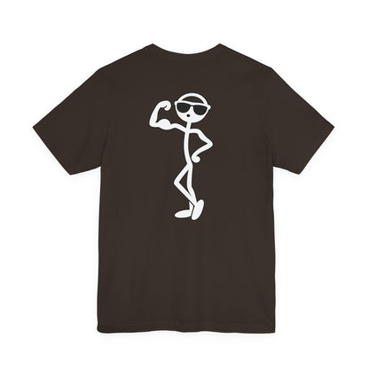 Funny Stick Figure Bodybuilding Graphic T-Shirt