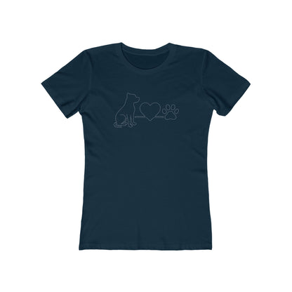 Pit Bull Dog Lover Boyfriend Tee | Women's Graphic Animal Shirt & Pet Parent Gift