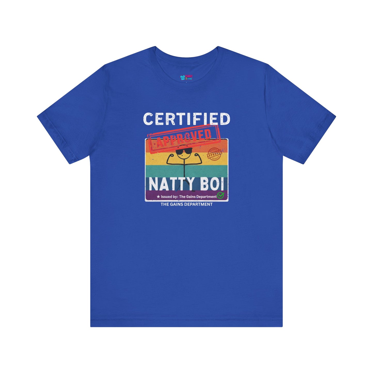 Funny Certified Natty Boi Unisex Jersey Tee - Trendy & Fun T-Shirt for Gym Enthusiasts