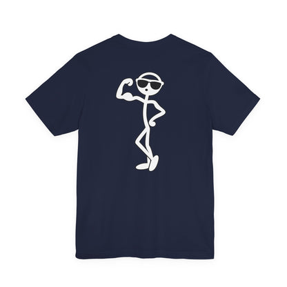 Funny Stick Figure Bodybuilding Graphic T-Shirt