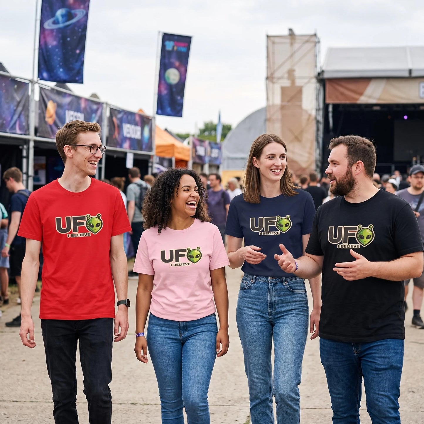 UFO I Believe Alien Graphic T-Shirt