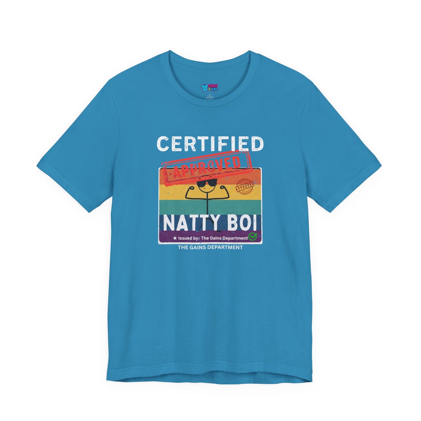 Funny Certified Natty Boi Unisex Jersey Tee - Trendy & Fun T-Shirt for Gym Enthusiasts