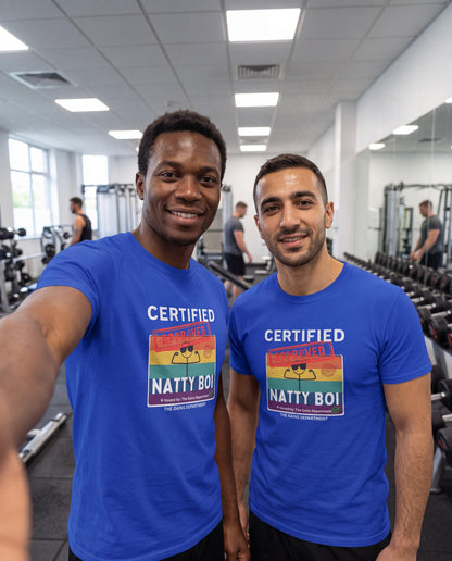 Funny Certified Natty Boi Unisex Jersey Tee - Trendy & Fun T-Shirt for Gym Enthusiasts