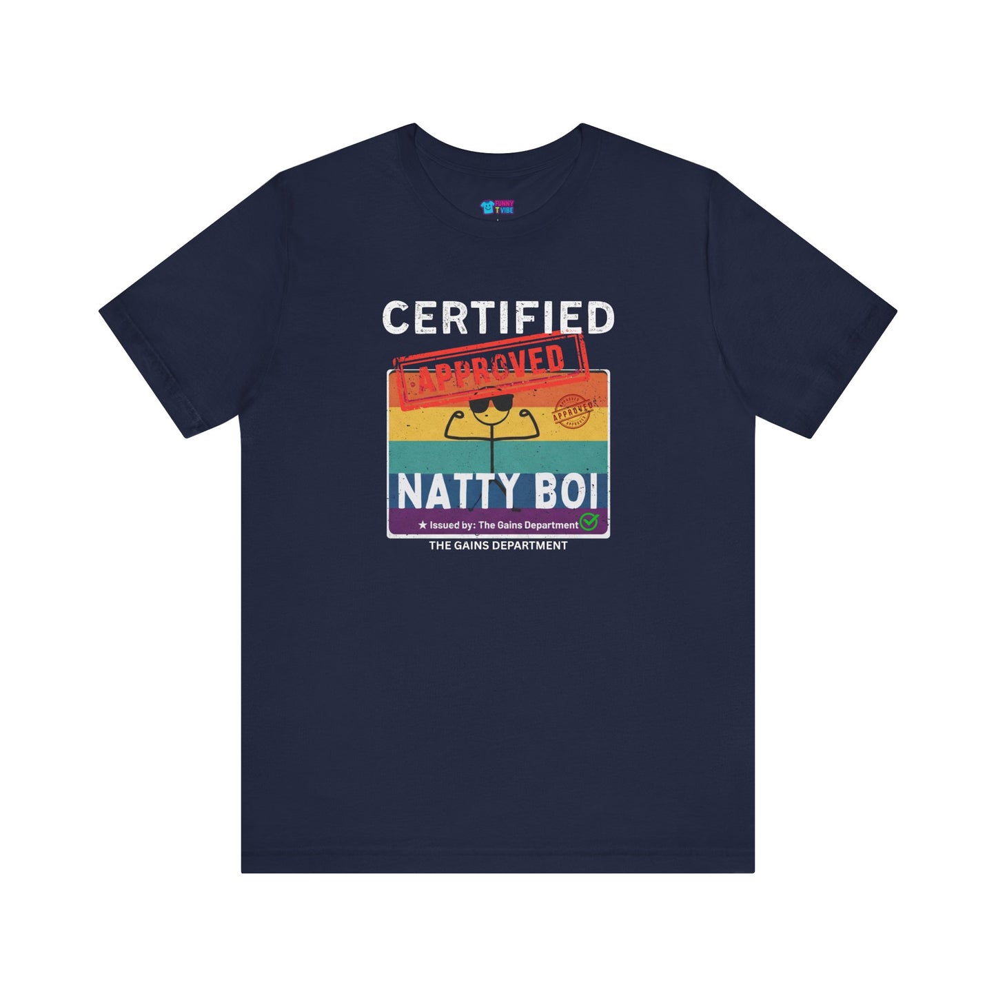 Funny Certified Natty Boi Unisex Jersey Tee - Trendy & Fun T-Shirt for Gym Enthusiasts