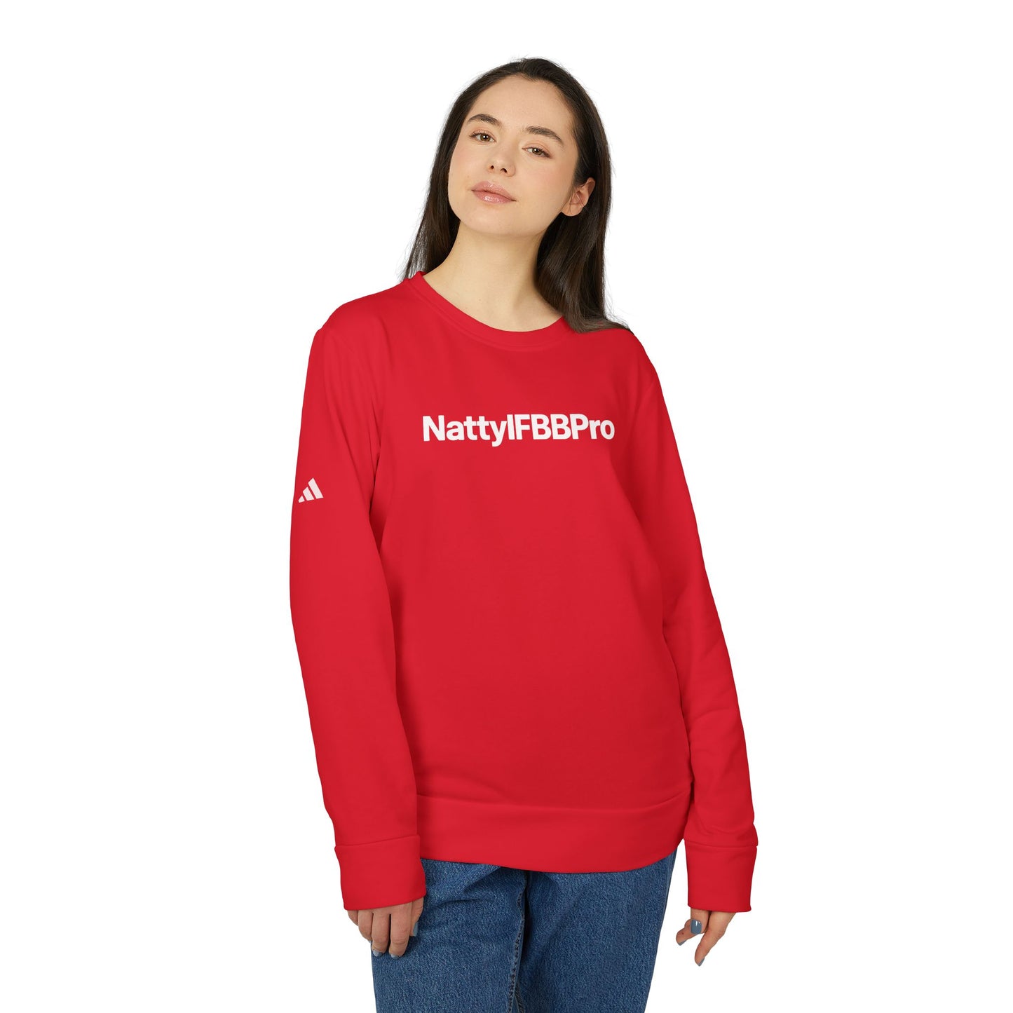 Adidas Natty IFBB Pro Crewneck Gym Fleece Sweatshirt